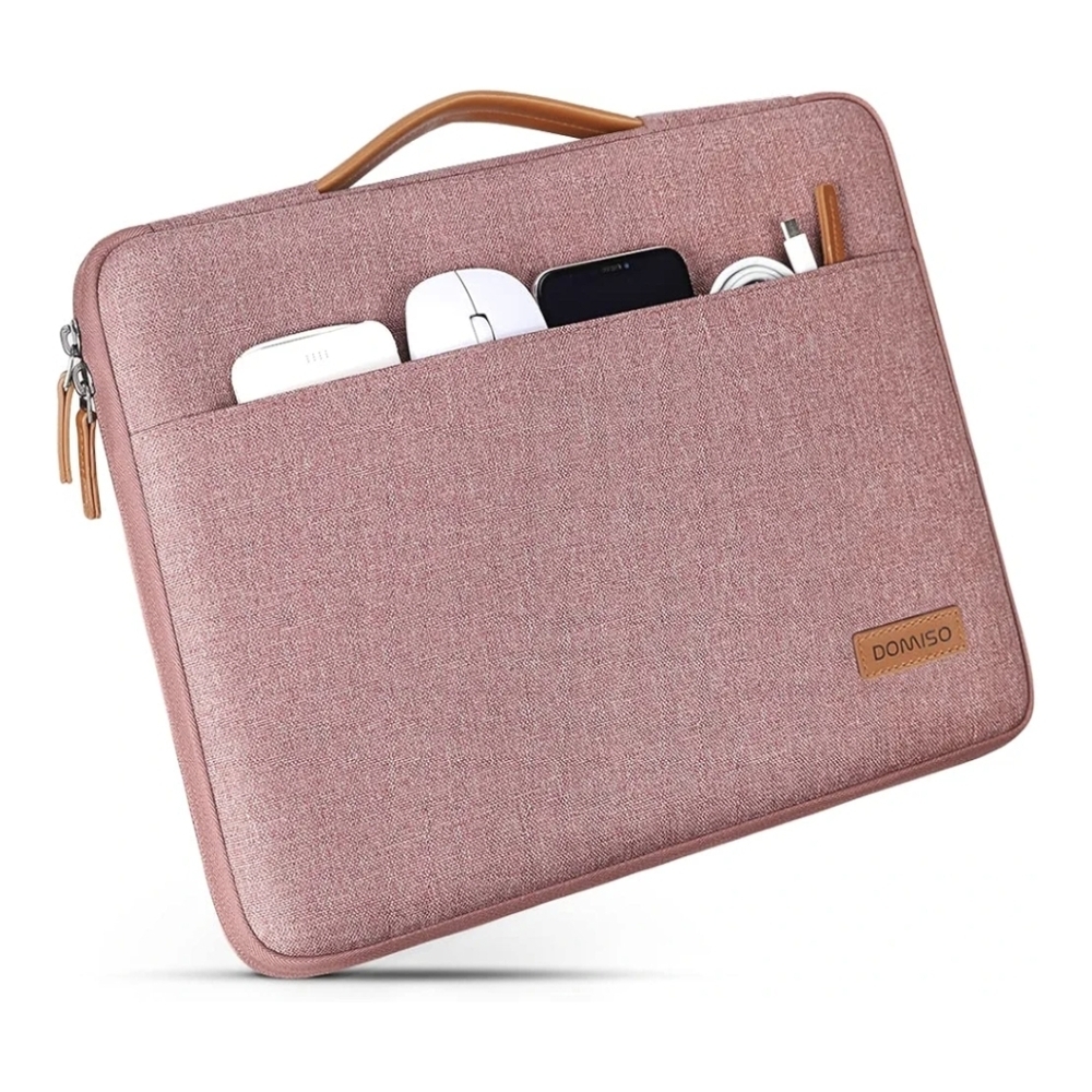 DOMISO  Laptop Sleeve Portable Carrying Case Comfort Handbag Pink 16"